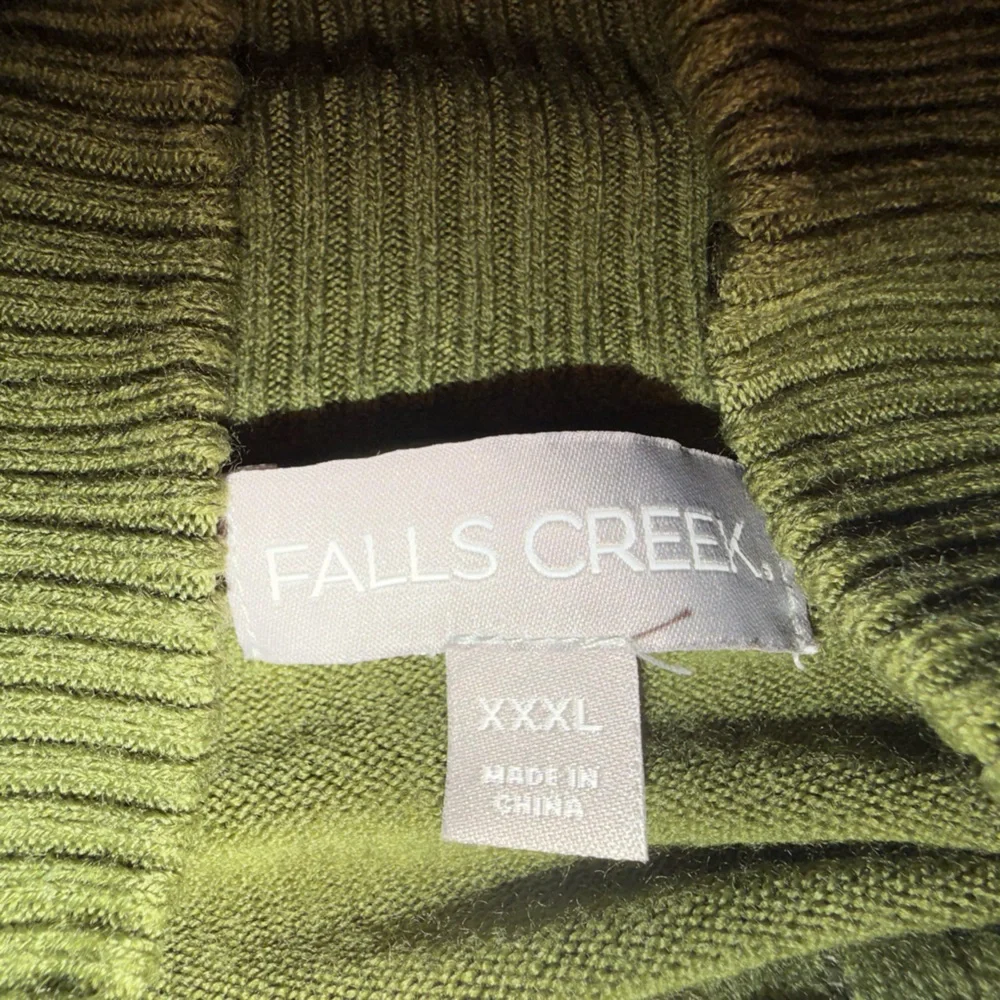 Falls Creek Men's Zip Up Sweater - Forest Green, XXXL 3XL sweater soft‎ grandpa